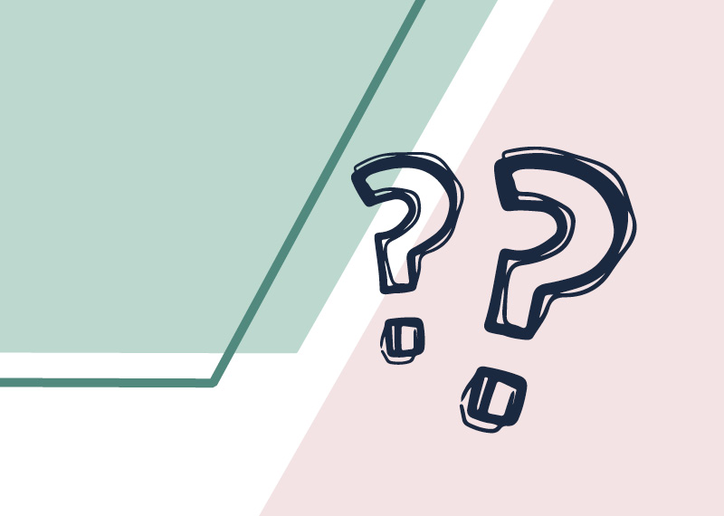 Grafik: Zwei Fragezeichen