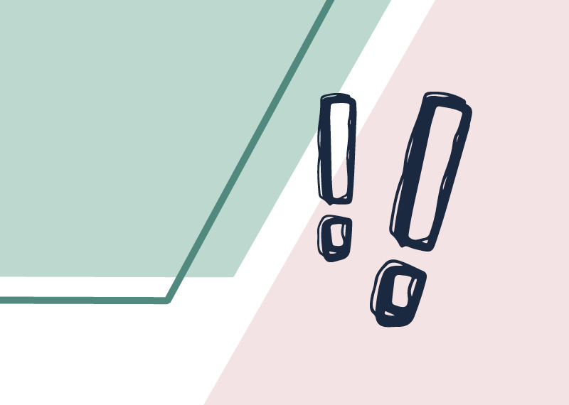 Grafik: Zwei Ausrufenzeichen