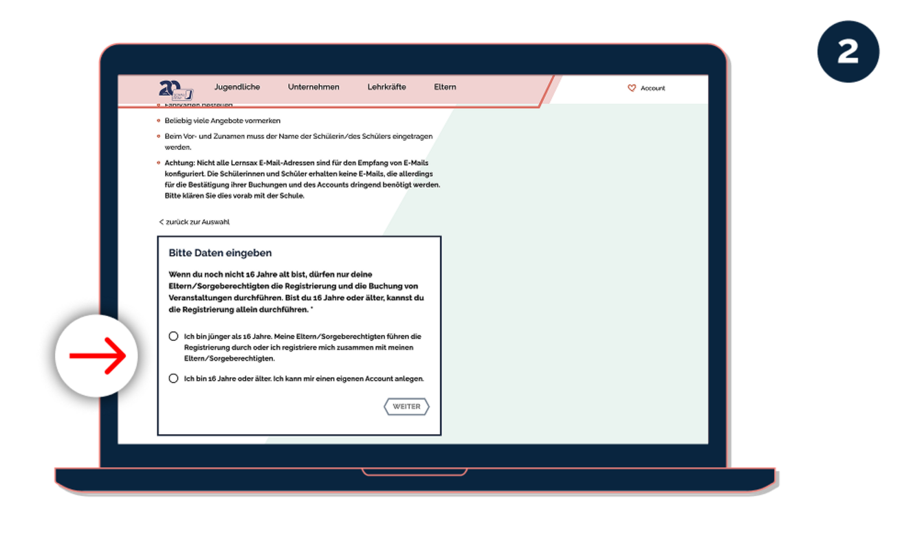 Grafik: Eingabe Jugendliche Alter