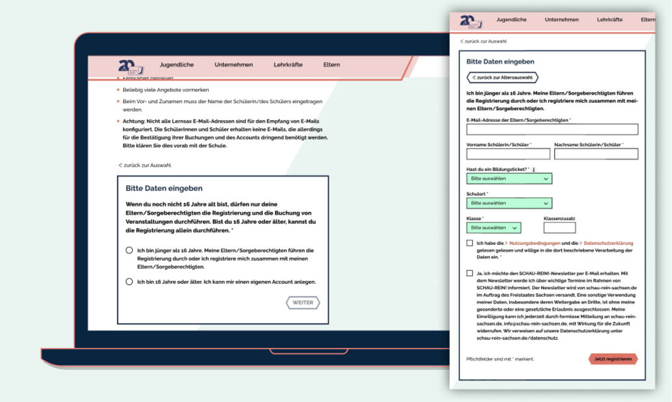 Grafik: Anmeldung für die Woche der offenen Unternehmen