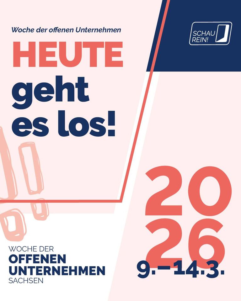 ▶️ Heute geht es los! Die »Woche der offenen Unternehmen Sachsen« startet heute! Jetzt heißt es: reinschauen,... ▶️ Heute geht es los! Die »Woche der offenen Unternehmen Sachsen« startet heute! Jetzt heißt es: reinschauen,...