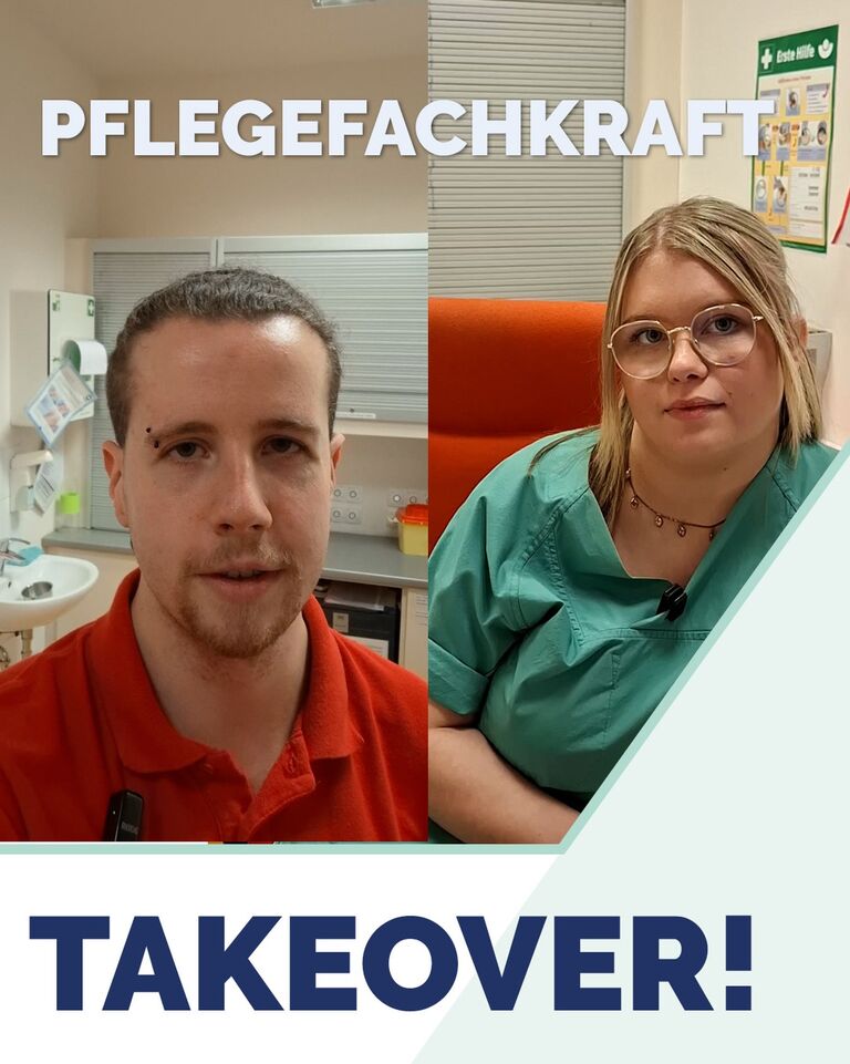 Leonie und Till machen die Ausbildung zur Pflegefachfrau bzw. zum Pflegefachmann in der Altenpflege beim @sshzwickau und...