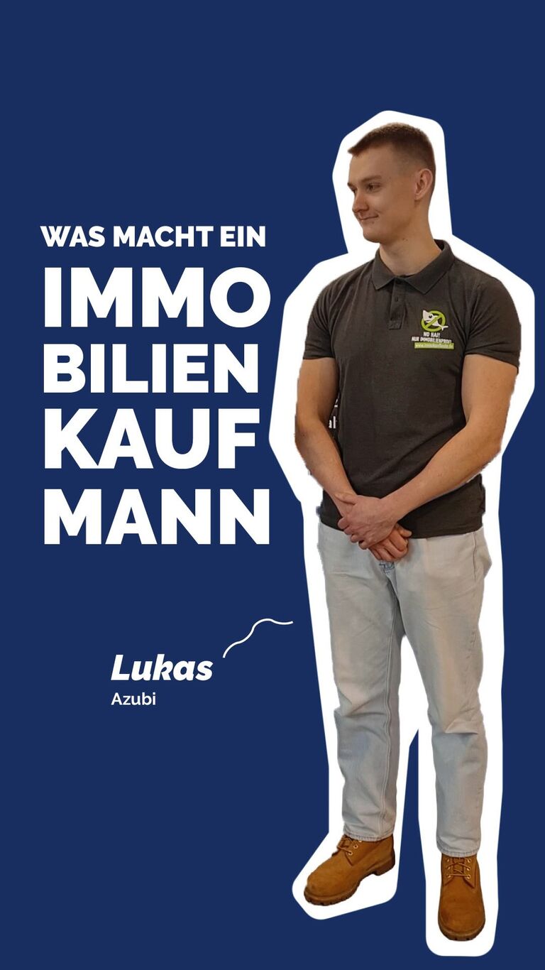 Zwischen Besichtigungen, Gesprächen und Organisation sammelt Lukas erste Erfahrungen in seiner Ausbildung zum... Zwischen Besichtigungen, Gesprächen und Organisation sammelt Lukas erste Erfahrungen in seiner Ausbildung zum...